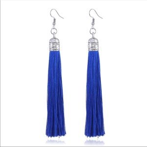 Blue Tassel earrings